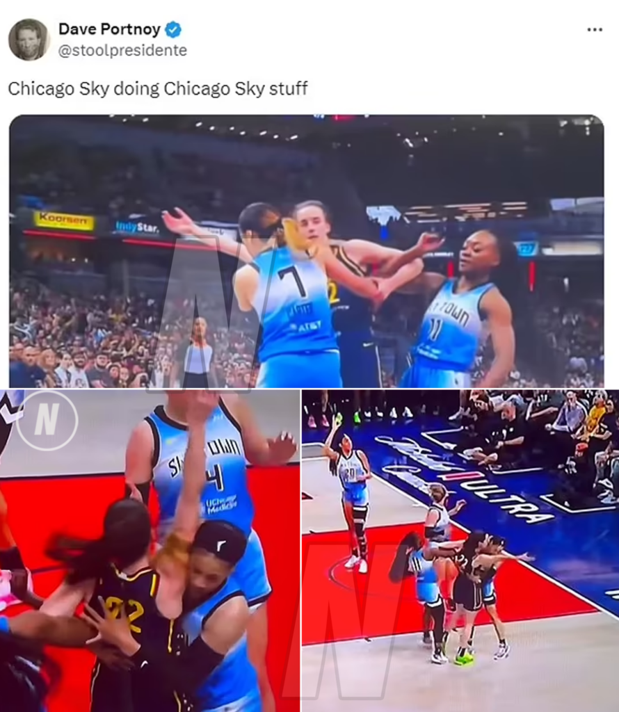 Angel Reese Commits Flagrant Foul On Caitlin Clark In Sky Vs Fever